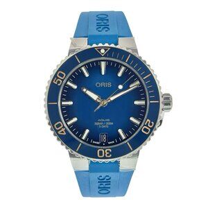 Oris Aquis Date 400 Stainless Steel Blue Dial 41.5mm Automatic Men's Watch 7769